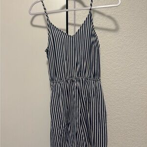 Striped Blue and White Romper